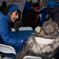 president mantella shakes hands
